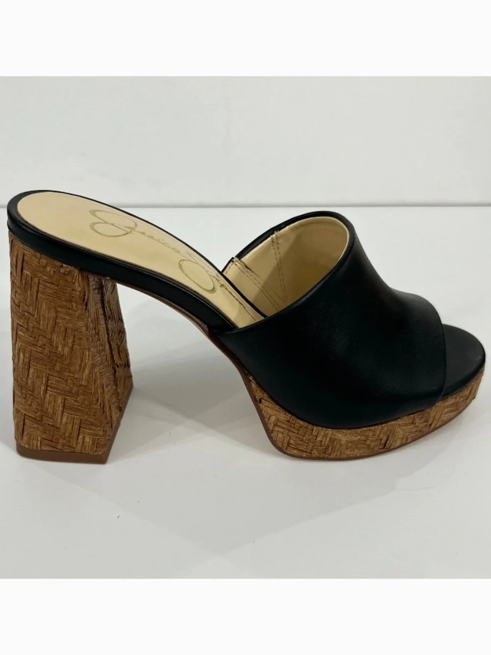 NWB Jessica Simpson Kameena Block Heel Platform Shoes Size 5.5 Black